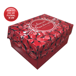 R3A CETAK COATED 250 FLORAL MERAH 2W